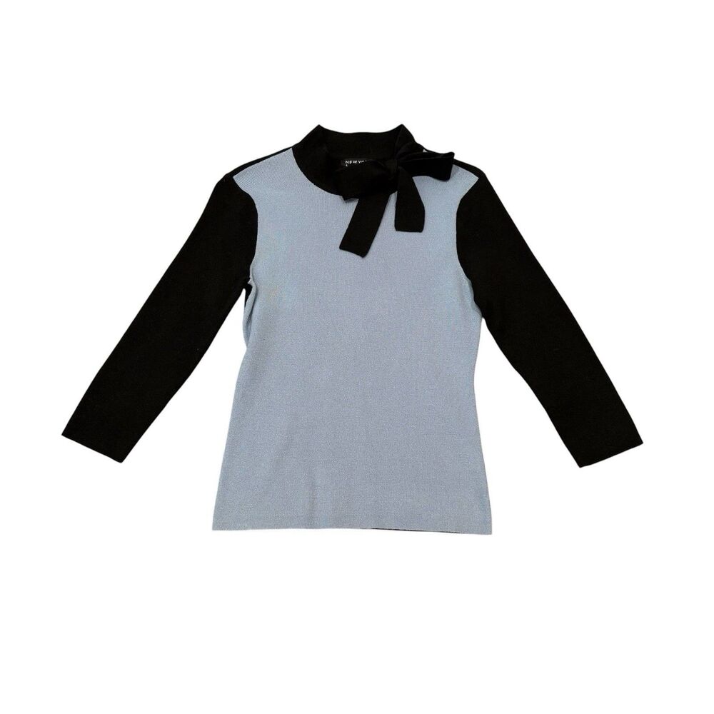 Vintage 90s Y2K Tie Neck Sweater Size XS New York and Company